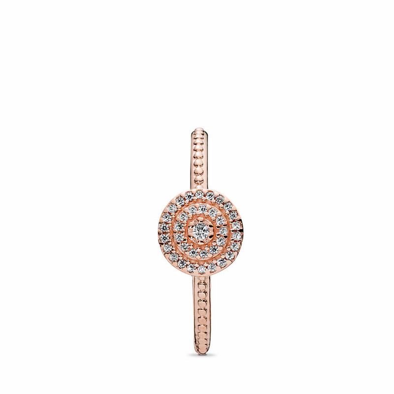 Pandora Australia Radiant Elegance Stackable Ring - Pandora Rose™ | NQWZYR736